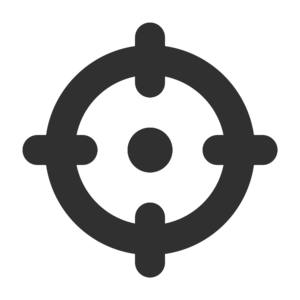 Icône de cible de tir avec viseur